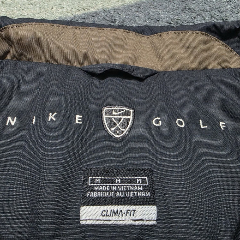 Nike Golf Clima Fit Jacket Mens M Gray Tan 1/4 Zip Windbreaker Lightweight - Picture 5 of 9